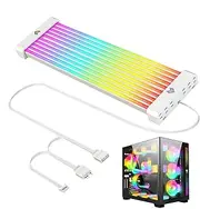 Synchronized PSU Cable - RGB PSU Extension Strip Cover Kit | ARGB Extension Cable Management, Synchronized Decorative 5V, with Diffused Soft Silicone Tube