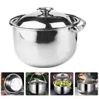 Mixing Bowl Large Induction Saucepan Stainless Steel Cooking Pot Delicious Soup