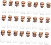 HOMOCONO 1 Pack Clear Mini Glass Jars with Cork Stoppers DIY Wish Bottles for Messages Weddings and Party Favors Versatile Decoration and Ideas