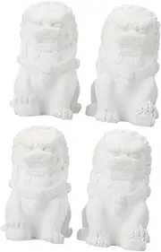 Ipetboom 2 Pairs Cement Stone Lion Cement Lion Ornament Fish Tank Decoration Office Desk Decorations Chinese Decor Mini Landscape Model Toy Chinese Lion Model Decors Cement Crafts