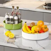 Round 360° Rotating Spice Rack Plastic Fruit Storage Tray Kitchen