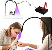UV Lamp for Eyelash Extensions UV Light with Foot Pedal Lash Glue Lamp with Adjustable Spot Size, LED UV Gel Curing Light Lamp, UV Lash Light for Lash Artists, Nail Tech Black,Table Lamps