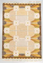 Handwoven Flat-Weave Dhurrie, Warm Earth Tones in a Timeless Tribal Pattern