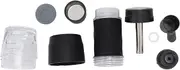 Portable Manual Espresso Maker 18Bar Pressure Coffee Machine Hand Press Travel Coffee Maker Compatible with Ground Coffee and Capsules for Camping Office Home Stainless Steel ABS (Black)