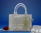 Auth NWT Marc Jacobs Women’s The Jelly Small Clear PVC Tote In White/ Clear