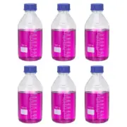 6 Pack Reagent Media Storage Bottles 1000ml Borosilicate Glass Bottles