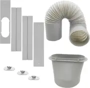 Portable Air Conditioner Window Vent Kit with 5.9” Diameter Hose, Adjustable Sli