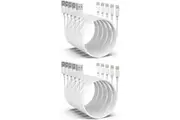 10 Pack 2m Long Data Transfer Charger Charging USB Cable Cord for Apple iPhone iPad iPod Bulk White TPE Plastic