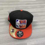 NBA New York Knicks 2Tone 59Fifty Fitted Mens 7 1/8 Hat Black Orange New Era $40