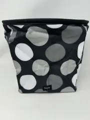 Thirty-One Mini Storage Bin Round Organizer 31 Got Dots Collapsable NEW
