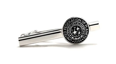 Federation of Planets Tie Clip Silver Space Badge Crest Cosplay SI FI Wear Tie