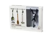 Monkey Business Just Hanging Kitchen Hook Black Set of 3