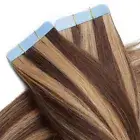 AU CLEARANCE Real Remy Tape In Russian Human Hair Extensions Skin Weft Highlight
