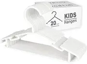 Baby Hangers for Closet - Kids Hangers - Toddler Hangers Childrens Hangers Kids Coat Hangers White (20 Pack)