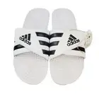 Adidas Unisex Adissage Slides Sandal White & Black 16 US Men's New Pool Beach