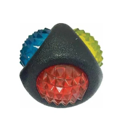 Multipet Ruff Enuff TPR Dental Diamond Ball w/LED Light Dog Toy, 3 in