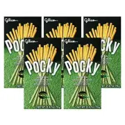 6 PACK GLICO POCKY MATCHA GREEN TEA CREAM COVERED BISCUIT STICKS