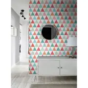 Grunge colorful triangles pattern geometric regular shapes simple minimalistic