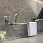 Adjustable Suction Cup Towel Rack Wall Mounted Towel Storage Shelf Kitchen