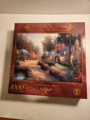 Vintage 1997 Thomas Kinkade Cobblestone Lane 1000 Piece Puzzle 27x20 *BRAND NEW*