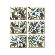 Cinnamon Placemats Cork Backed Set of 6 - Blue Wren