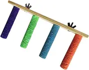 Generic Perch Perch Bird Window/Bathroom/Car/Travel Perch Cage Accessories PAW Grinding Stick Miscombing Step Ladder for, 4 Tier