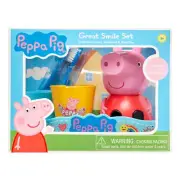 Peppa Pig 3-Piece Great Smile Toothbrush and Toothbrush Holder Set
