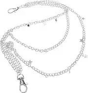 [Healeved] Punk Star Tassel Hip Chain for Women and Men Sturdy Waist Belt Unique Pants Accessory Fashionable for Hip Hop Enthusiasts and Individuals
