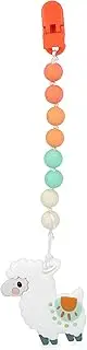 Nuby Assorted Character Silicone Teether with Pacifier Clip, Multicolor
