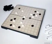 GAME OF GO (WEIQI, BADUK) MAGNETIC TRAVEL SET '13 LINE' BOARD 9¼ inches (828)