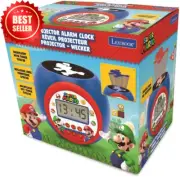 Nintendo Mario Luigi Projector Clock, Snooze Alarm, Night Light, LCD, Battery Op
