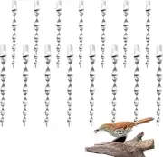 Bird Repellent Wind Twisting Scare Rods,15Pcs Bird Repellent Reflective Scare Ro