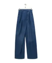 Loewe Logo-Patch Wrapped Denim Jeans FR36 Blue