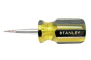 Vintage STANLEY 100 Plus 1/4" x 1.5" Flat Tip Stubby Screwdriver 66-161 USA NOS