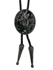 Top Notch Accessories Howling Wolf Oval Bolo Tie