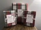 Pottery Barn Morgan Plaid Duvet Cover Red Queen 2 Standard Sham Flannel Shams 3p