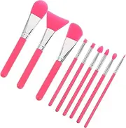 Happyyami Complete Makeup Brush Set Silicone Applicators for Resin Epoxy Cream Products Includes Eye Lip Brow Brushes Reusable Easy to Cle