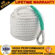 1/2" 200FT Twisted Three Strand Nylon Anchor Rope Braided Boat Line w/ Thimble