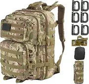 GZ XINXING 42L Large 3 Day Assault Pack Military Tactical Army Molle Rucksack Backpack Bug Out Bag Hiking Daypack for Hunting Camping Hiking Traveling with Water Bottle Pouch Carrier