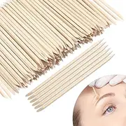 Demissle Eye Brow Wooden Wax Sticks Mini Waxing Applicator Sticks Lip Nose Eyebrow Wood Craft Small Facial Hair Spatula Applicator for Home Spa Hair Removal Smooth Skin Use(400 Pieces)