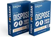 Sirona Condom and Tampon Disposal Bags - 100 Bags (Pack of 2x50 Bags) | for Discreet Disposal of Tampons and Condoms | Bathroom Trash Bag
