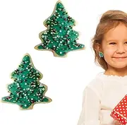 [outret] Pine Tree Earrings,New Year Tree Christmas Stud Earrings Decorations Ornament - Pine Tree Earrings, Christmas Party/Christmas Earrings