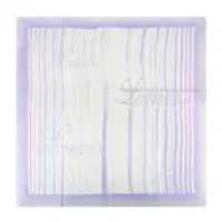 在飛比找momo購物網優惠-【LANVIN 浪凡】草寫LOGO漸層直紋絲巾(粉紫色)