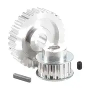 2Pcs Metal Synchronous Pulley Gear Motor Belt Gear Drive Wheel Gear S Cj0618 Mini Lathe Gears , Met silver