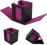 LimCryspp MTG Commander Card Box - Patented Design, Can Hold Over 100 Decks, With Large Capacity Card Box Partitions (Purple)