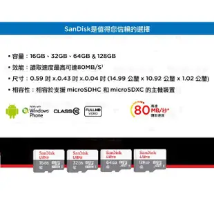 SanDisk Ultra microSD UHS-I 記憶卡-白 16GB-RM477