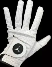 Air Jordan Golf Glove Cabretta Leather White and Grey Elephant Print