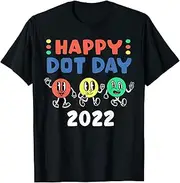 [X.Style] Happy International Dot Day 2022 Polka Dot Kids Toddler Boys ds766 T-Shirt (M) Black