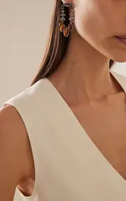 [Nak Armstrong] Nakard Kimono Sterling Silver Multi-Stone Earrings
