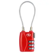 Suitcase 3-digit Password Lock Luggage Anti-theft TSA Approved Security Lock Red